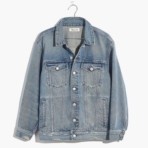 Madewell Oversized Trucker denim Jean Jacket in Akenside Wash XXS